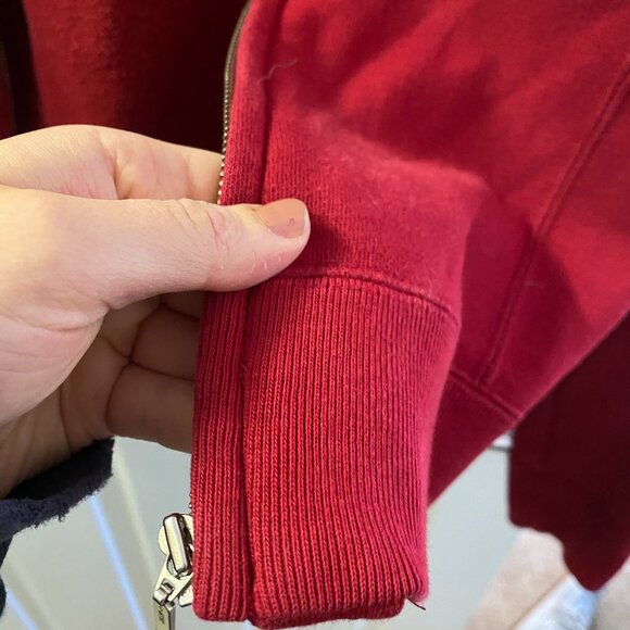 Tommy Hilfiger Vintage Red Cropped Zip-up Hoodie - Picture 3 of 6